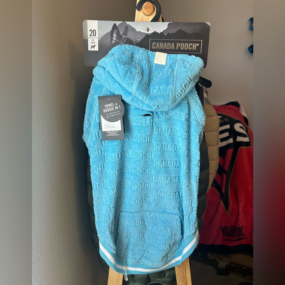 Blue Beach Bum Dog Towel Hoodie